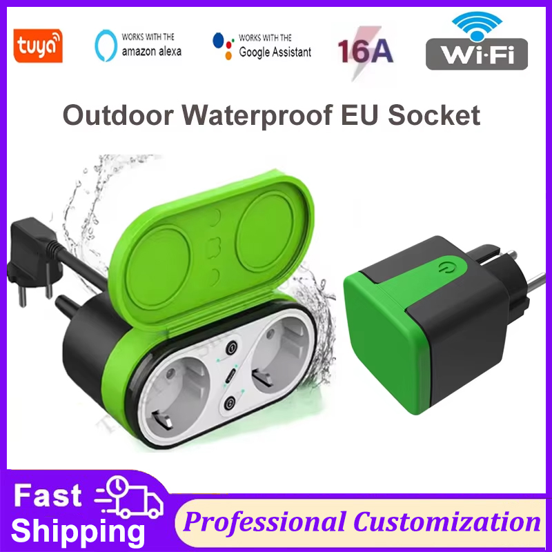 Timer Dual Outlet - Inteligentna wtyczka zewnętrzna Tuya EU 16A