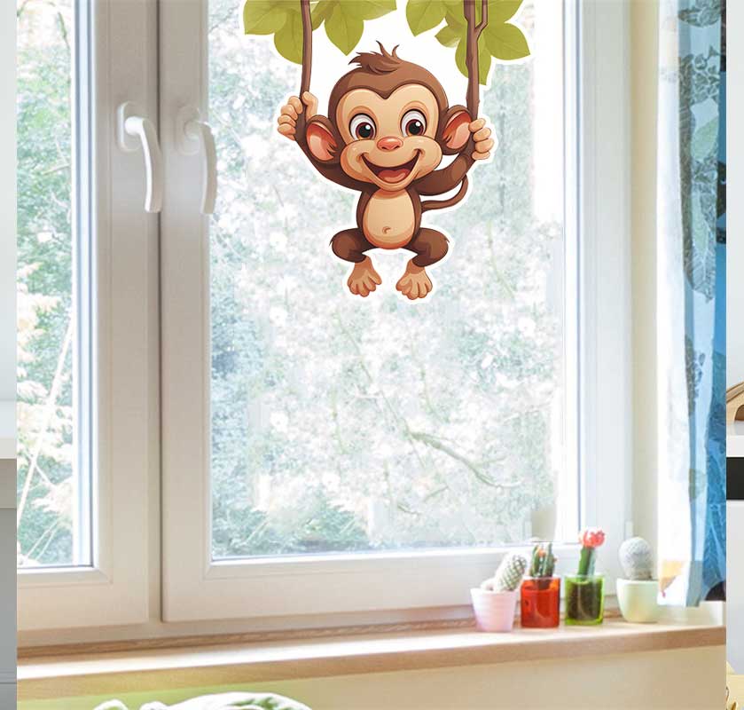 Urocza Mała Małpka - Dekoracja – Pvc Panel Background recenzja i cena